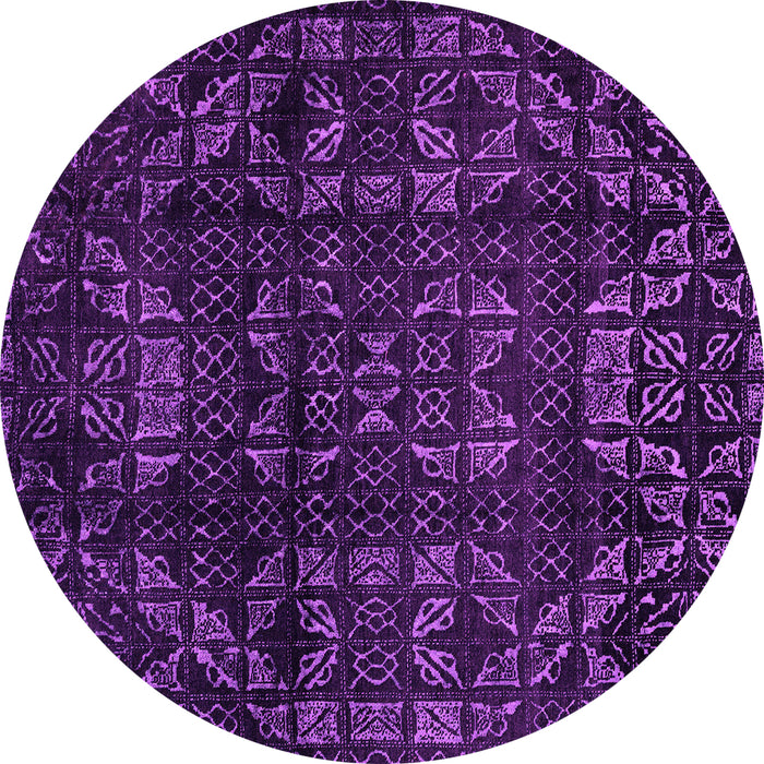 Round Machine Washable Abstract Pink Modern Rug, wshabs4489pnk