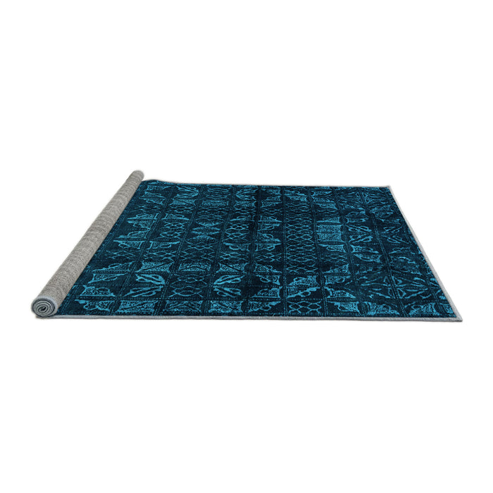 Sideview of Machine Washable Abstract Light Blue Modern Rug, wshabs4489lblu