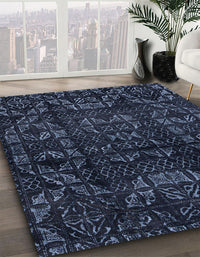 Abstract Blue Modern Rug, abs4489