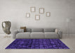 Machine Washable Abstract Purple Modern Area Rugs in a Living Room, wshabs4489pur