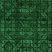 Square Abstract Green Modern Rug, abs4489grn