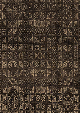 Abstract Brown Modern Rug, abs4489brn