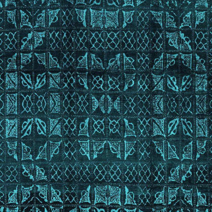Machine Washable Abstract Turquoise Modern Area Rugs, wshabs4489turq