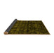 Sideview of Abstract Yellow Modern Rug, abs4489yw