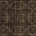 Square Abstract Brown Modern Rug, abs4489brn