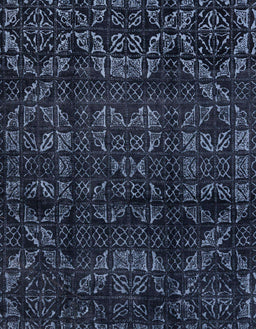 Machine Washable Abstract Night Blue Rug, wshabs4489