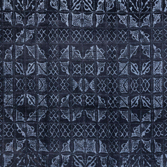 Machine Washable Abstract Night Blue Rug, wshabs4489