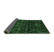 Sideview of Abstract Emerald Green Modern Rug, abs4489emgrn