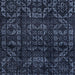 Square Abstract Blue Modern Rug, abs4489