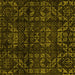 Square Abstract Yellow Modern Rug, abs4489yw