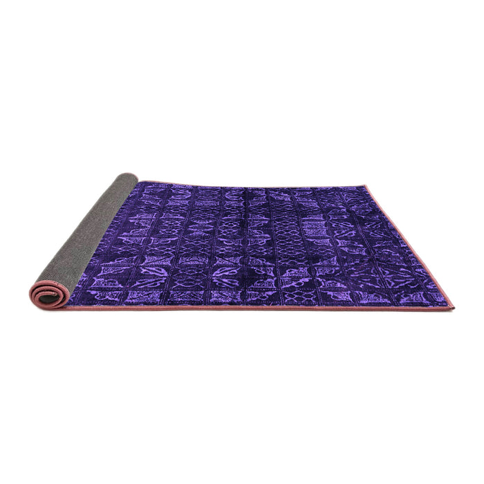 Sideview of Abstract Purple Modern Rug, abs4489pur