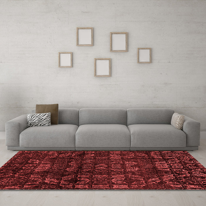 Modern Red Washable Rugs