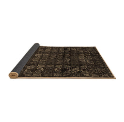 Sideview of Abstract Brown Modern Rug, abs4489brn