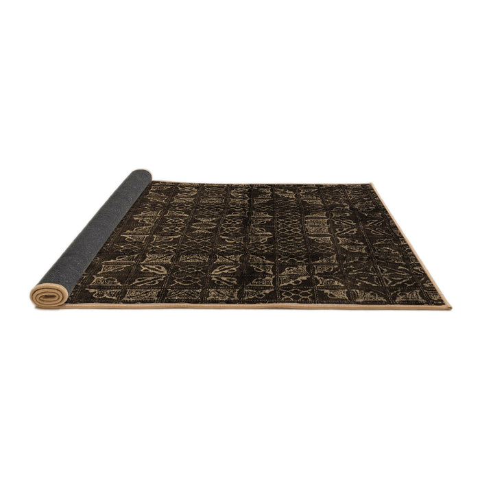 Sideview of Abstract Brown Modern Rug, abs4489brn