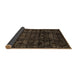 Sideview of Abstract Brown Modern Rug, abs4489brn