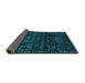 Sideview of Abstract Turquoise Modern Rug, abs4489turq