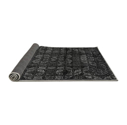 Sideview of Abstract Gray Modern Rug, abs4489gry