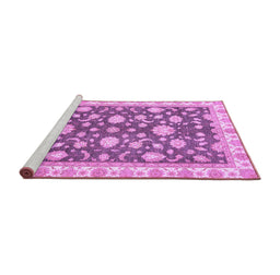Sideview of Machine Washable Oriental Purple Traditional Area Rugs, wshabs448pur