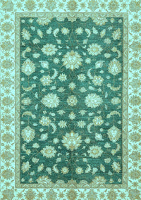 Oriental Light Blue Traditional Rug, abs448lblu