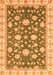 Machine Washable Oriental Orange Traditional Area Rugs, wshabs448org