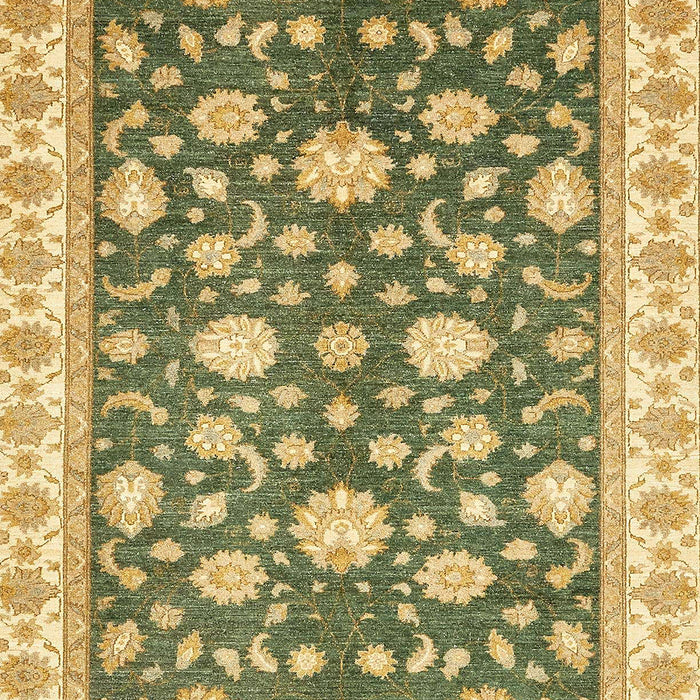 Abstract Chrome Gold Yellow Oriental Rug, abs448