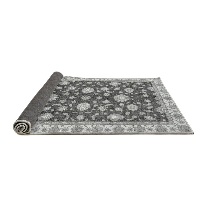 Sideview of Oriental Gray Traditional Rug, abs448gry
