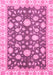 Machine Washable Oriental Pink Traditional Rug, wshabs448pnk