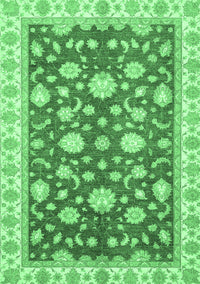 Oriental Emerald Green Traditional Rug, abs448emgrn