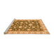 Sideview of Machine Washable Oriental Orange Traditional Area Rugs, wshabs448org