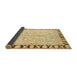 Sideview of Abstract Cinnamon Brown Oriental Rug, abs449