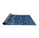 Sideview of Abstract Blue Modern Rug, abs4490