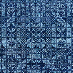 Square Abstract Blue Modern Rug, abs4490
