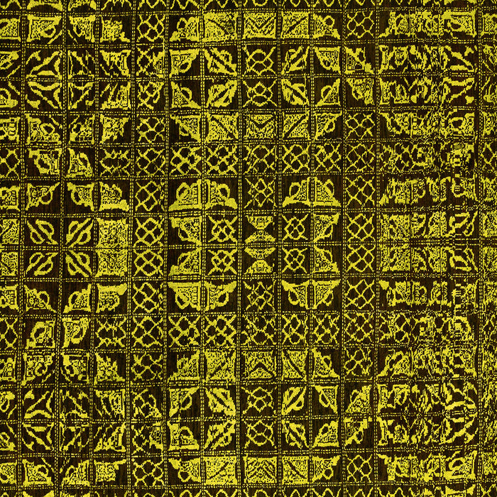 Square Abstract Yellow Modern Rug, abs4490yw