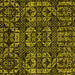 Square Abstract Yellow Modern Rug, abs4490yw