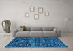 Machine Washable Abstract Light Blue Modern Rug in a Living Room, wshabs4490lblu