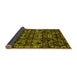 Sideview of Abstract Yellow Modern Rug, abs4490yw