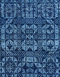 Machine Washable Abstract Blue Rug, wshabs4490