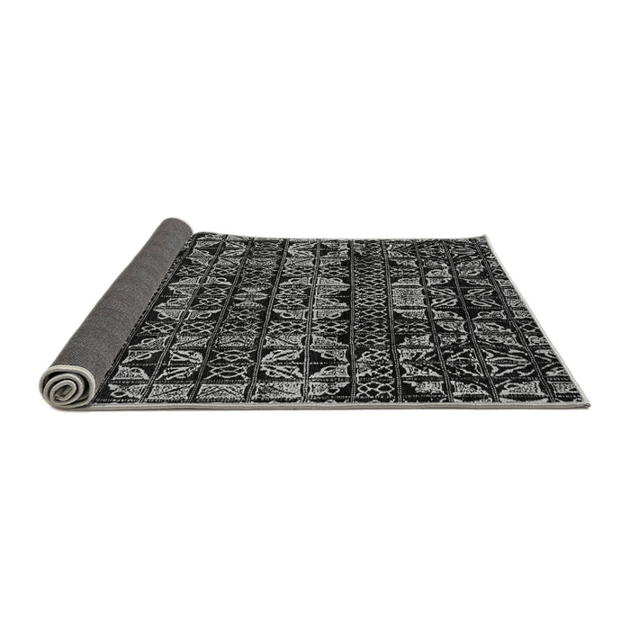 Sideview of Abstract Gray Modern Rug, abs4490gry