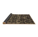 Sideview of Abstract Brown Modern Rug, abs4490brn