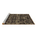 Sideview of Machine Washable Abstract Brown Modern Rug, wshabs4490brn