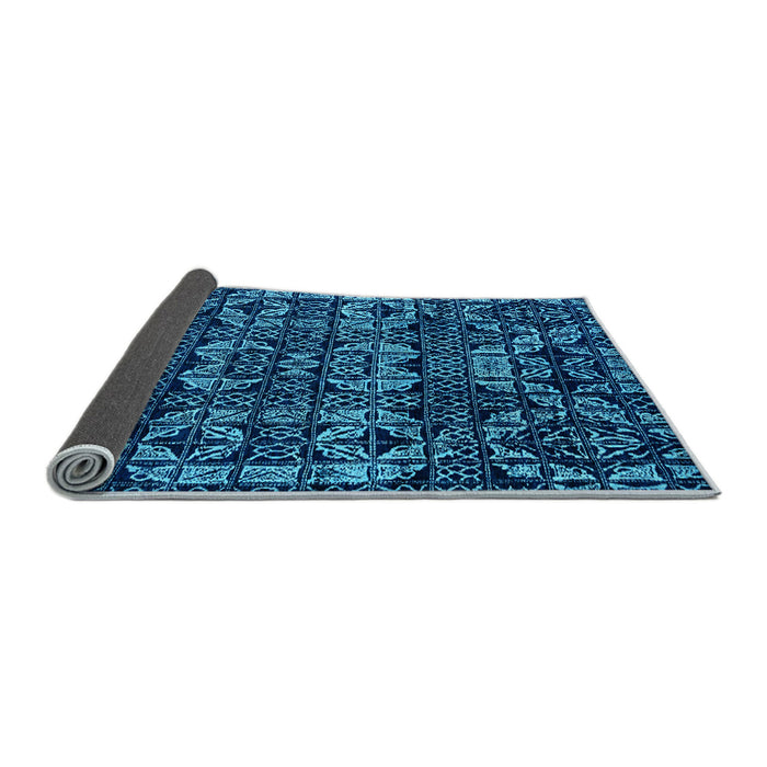 Sideview of Abstract Light Blue Modern Rug, abs4490lblu