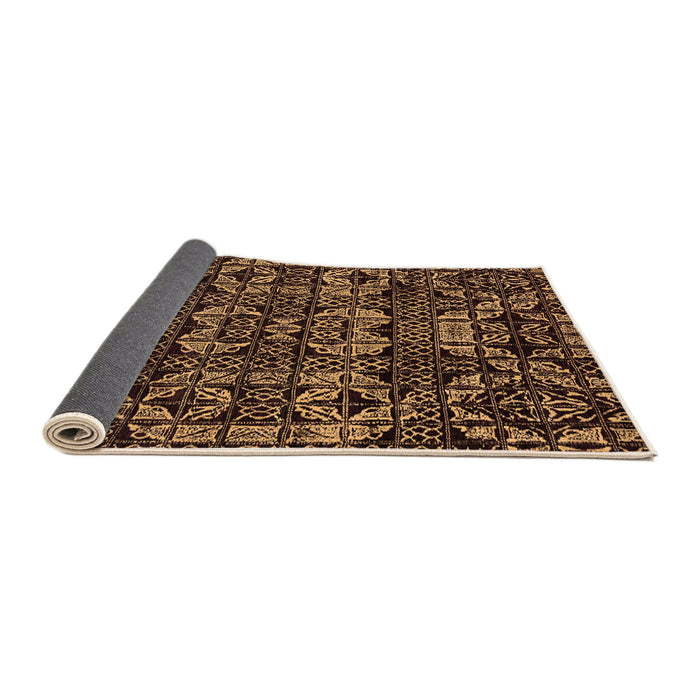 Sideview of Abstract Orange Modern Rug, abs4490org