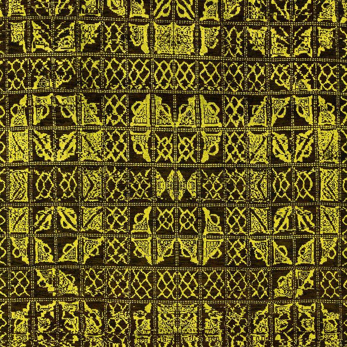 Machine Washable Abstract Yellow Modern Rug, wshabs4490yw