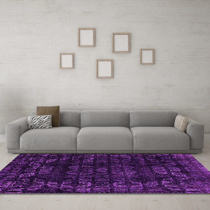 Machine Washable Abstract Pink Modern Rug in a Living Room, wshabs4491pnk