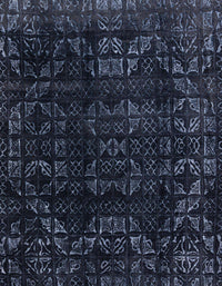 Machine Washable Abstract Night Blue Rug, wshabs4491