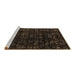 Sideview of Machine Washable Abstract Brown Modern Rug, wshabs4491brn