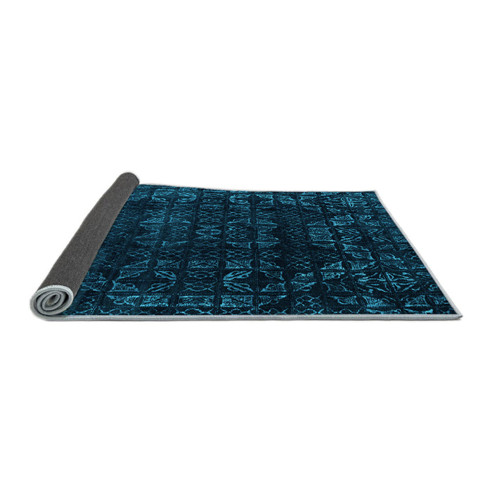 Sideview of Abstract Light Blue Modern Rug, abs4491lblu