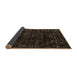 Sideview of Abstract Brown Modern Rug, abs4491brn