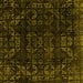 Square Abstract Yellow Modern Rug, abs4491yw