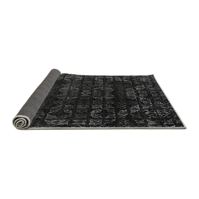 Sideview of Abstract Gray Modern Rug, abs4491gry